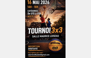 Tournoi 3x3 le 16 Mai 2026